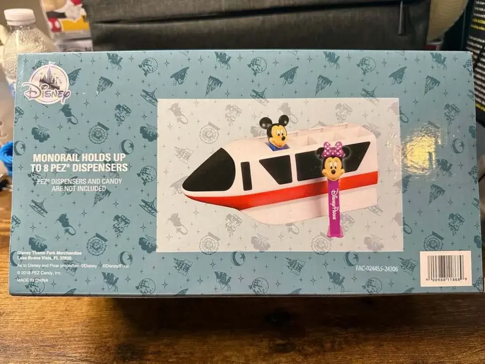 NEW Disney Parks Green Monorail Pez Candy Dispenser Display